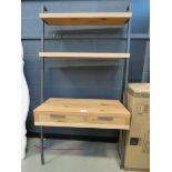 Wall mount desk bookcase unit (94) Good condition