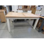 Cream painted oak top extending dining table (44)