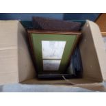 Box containing a quantity of prints and sketches, to include: studies of dogs, yachts at sea,