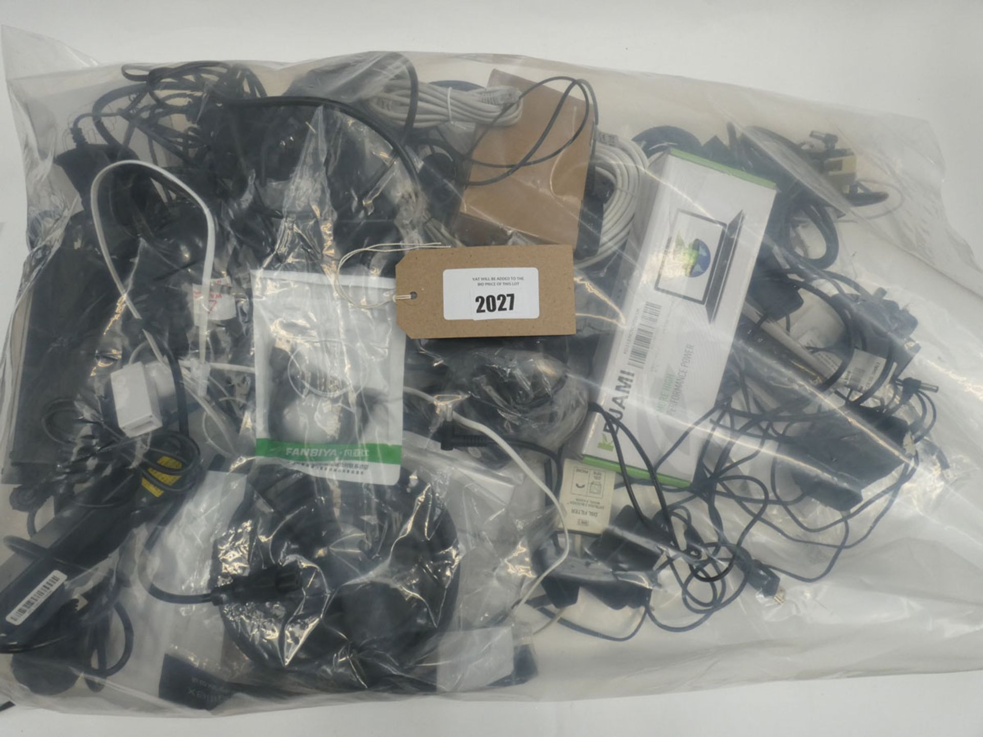 Bag of various electrical cabling