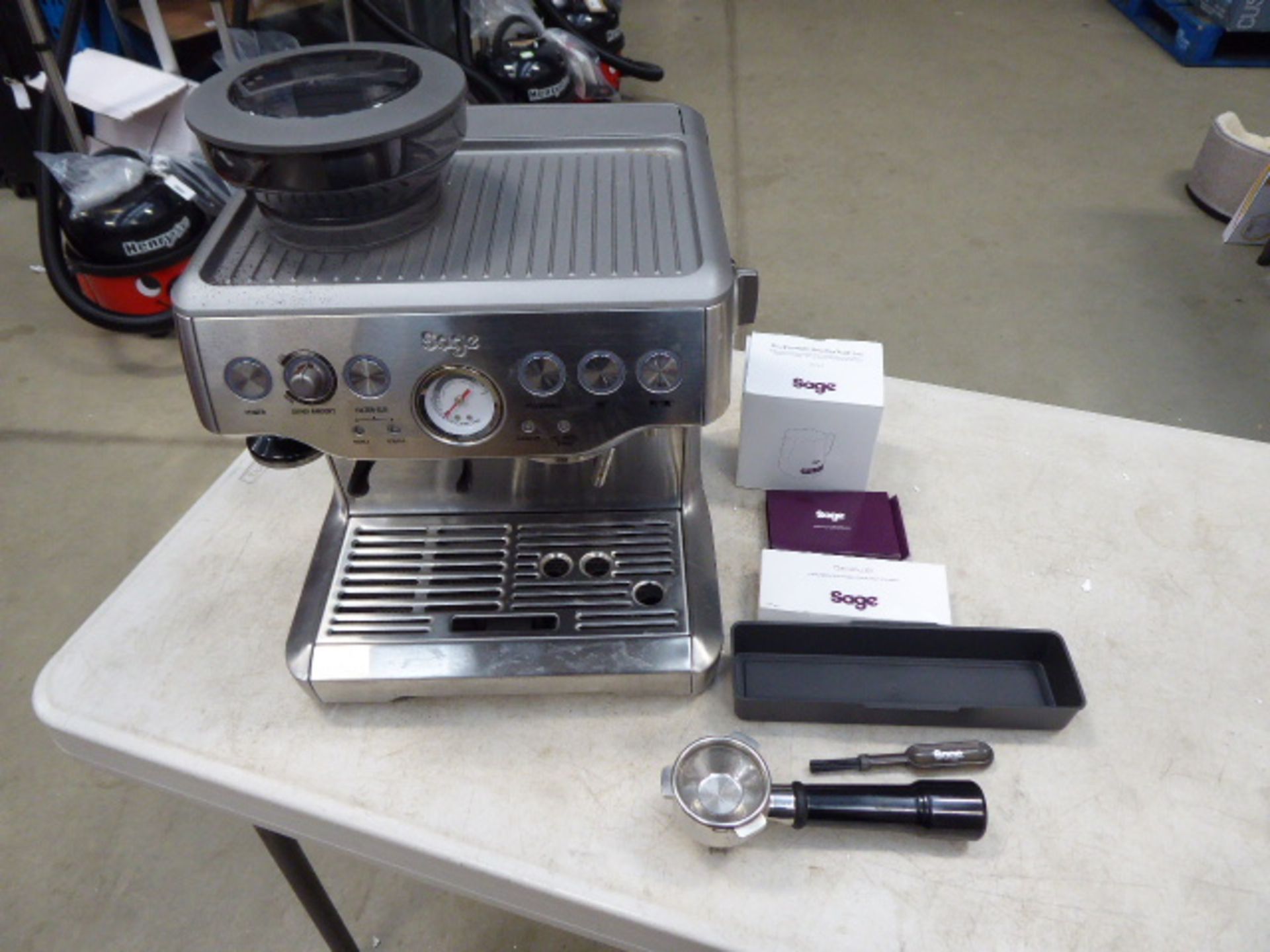 Boxed Sage Barista Express coffee machine