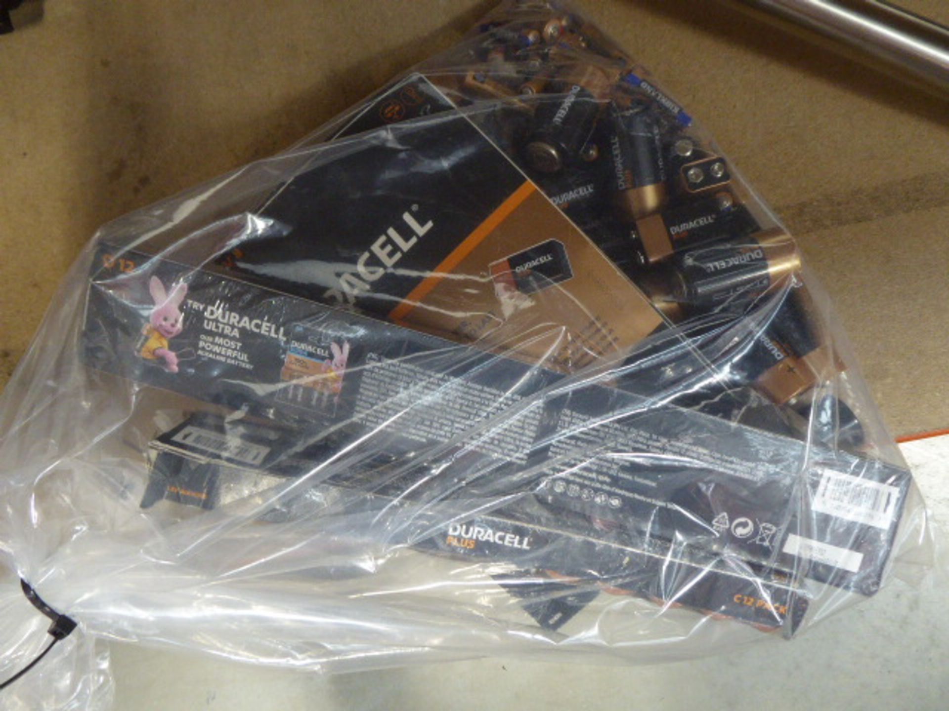 Bag containing assorted Kirkland Duracell batteries