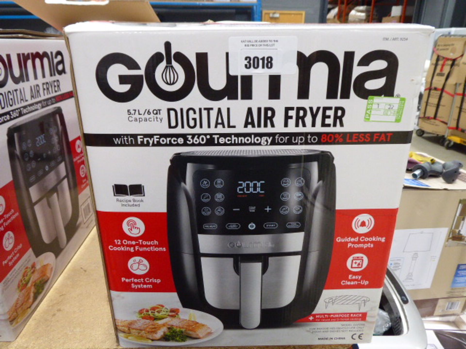 (TN14) Boxed Gourmet 5.7 litre digital air fryer