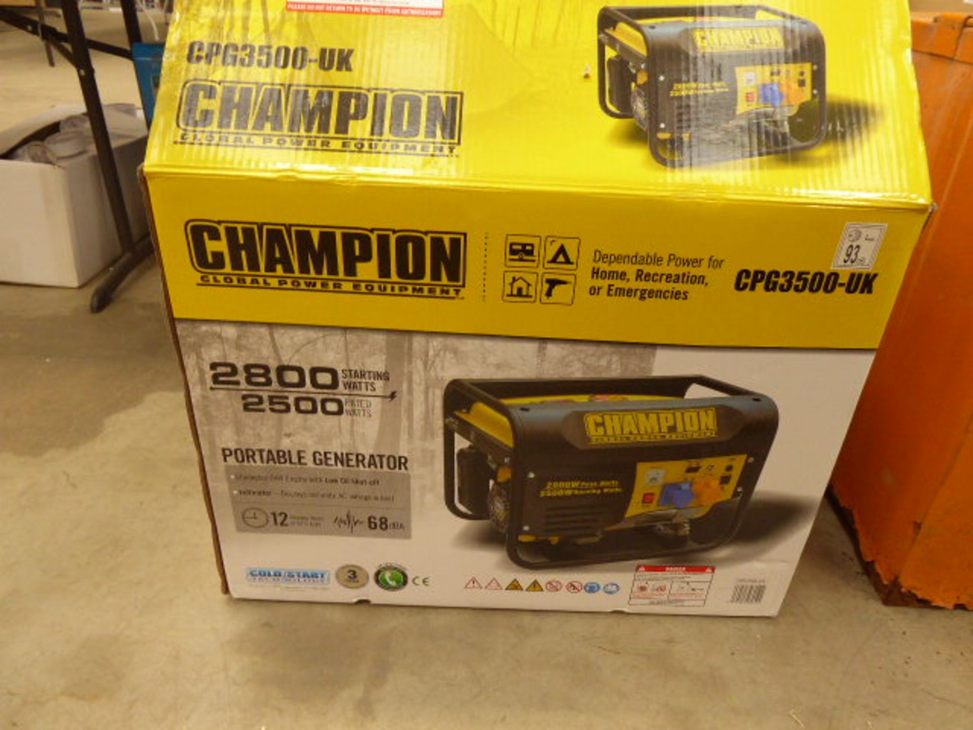 4271 - Boxed Champion petrol powered generator