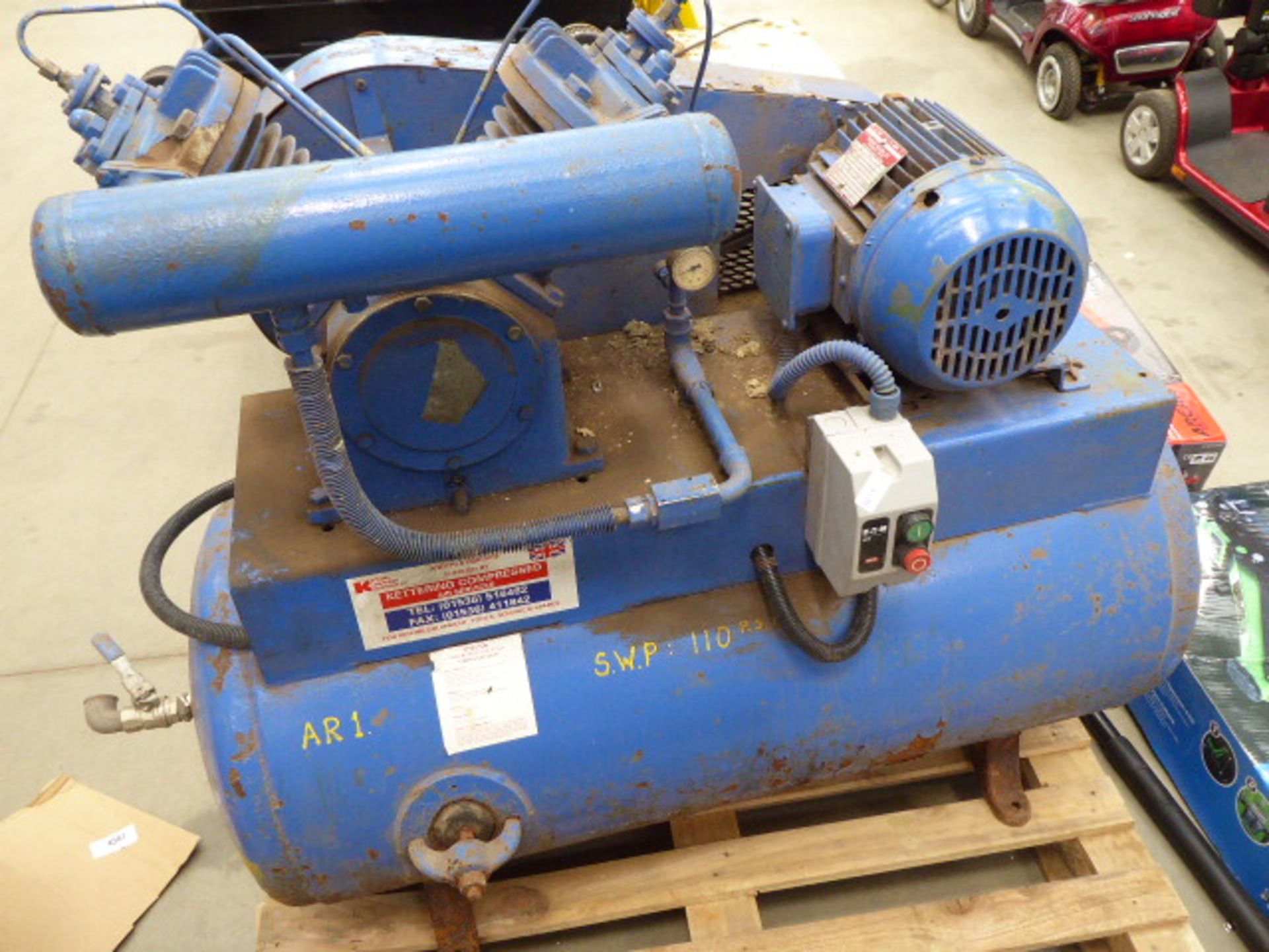 Large 3 phase blue electric compressor