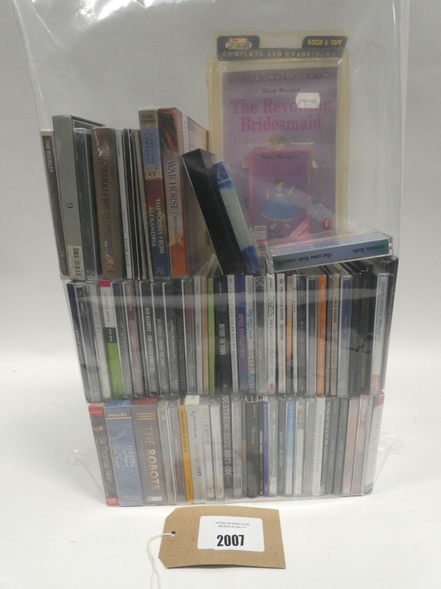 Bag containing quantity of music CD albums