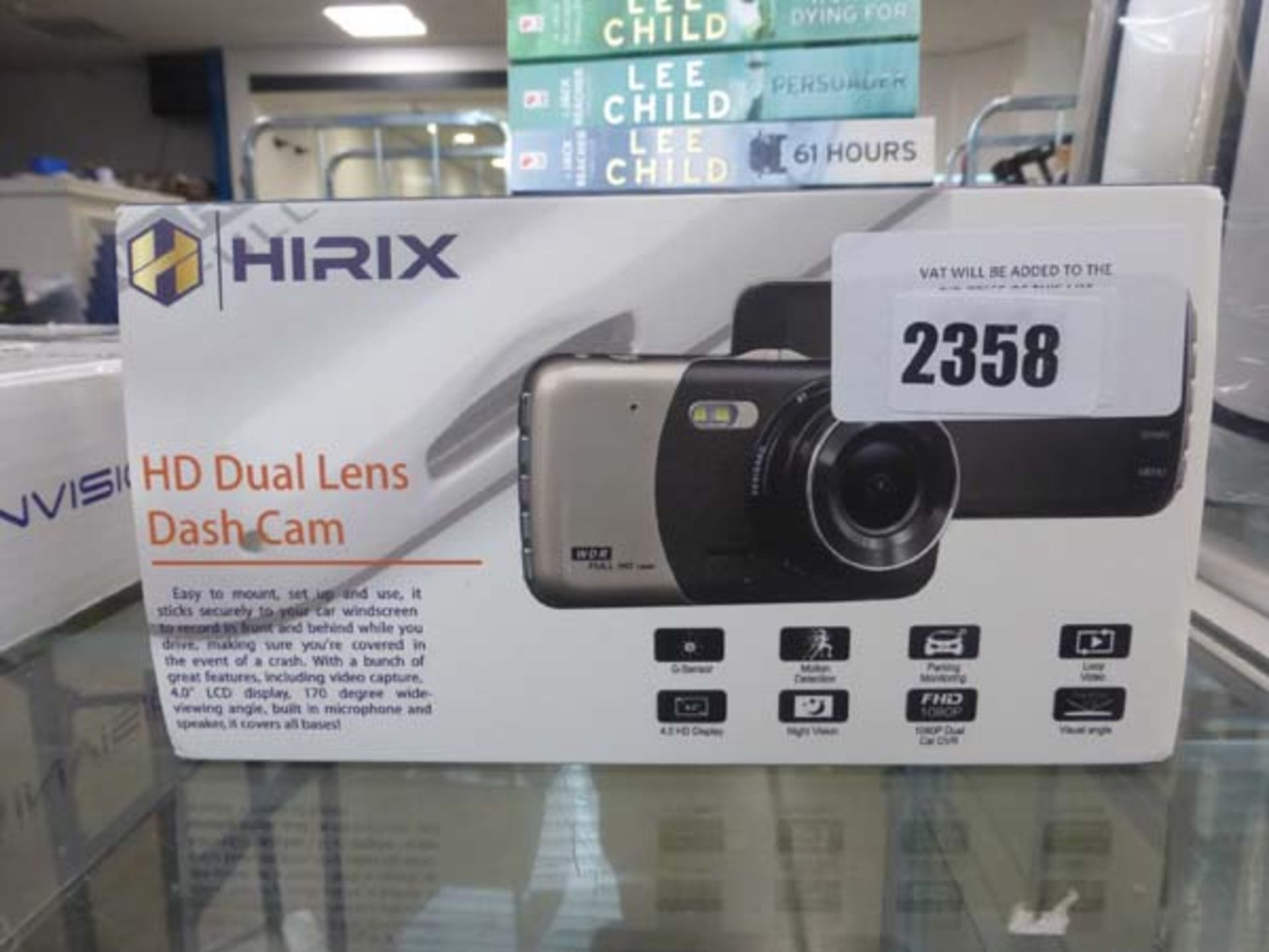 2231 HIRRX HD dual lens dashcam kit in box - Image 4 of 4