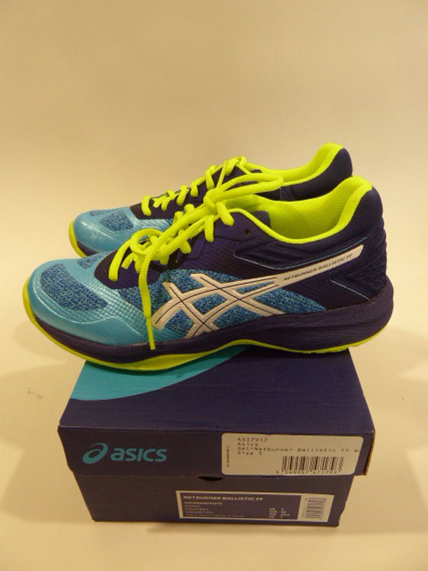 Asics Patriot 11 womens trainers size 4 and a pair of Asics Netburner Ballistic FF trainers size 5 - Image 2 of 5