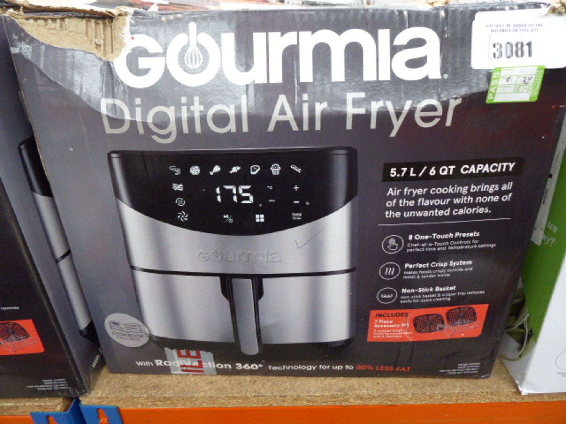 (TN29) Boxed Gourmet digital air fryer