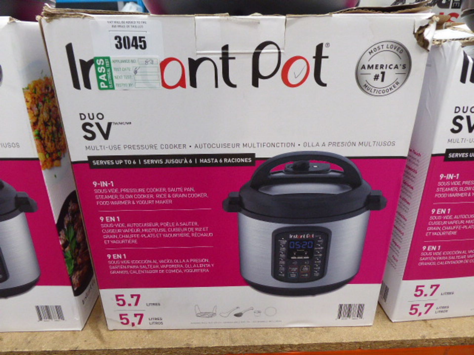 (TN83) Instant Pot multi use pressure cooker with box