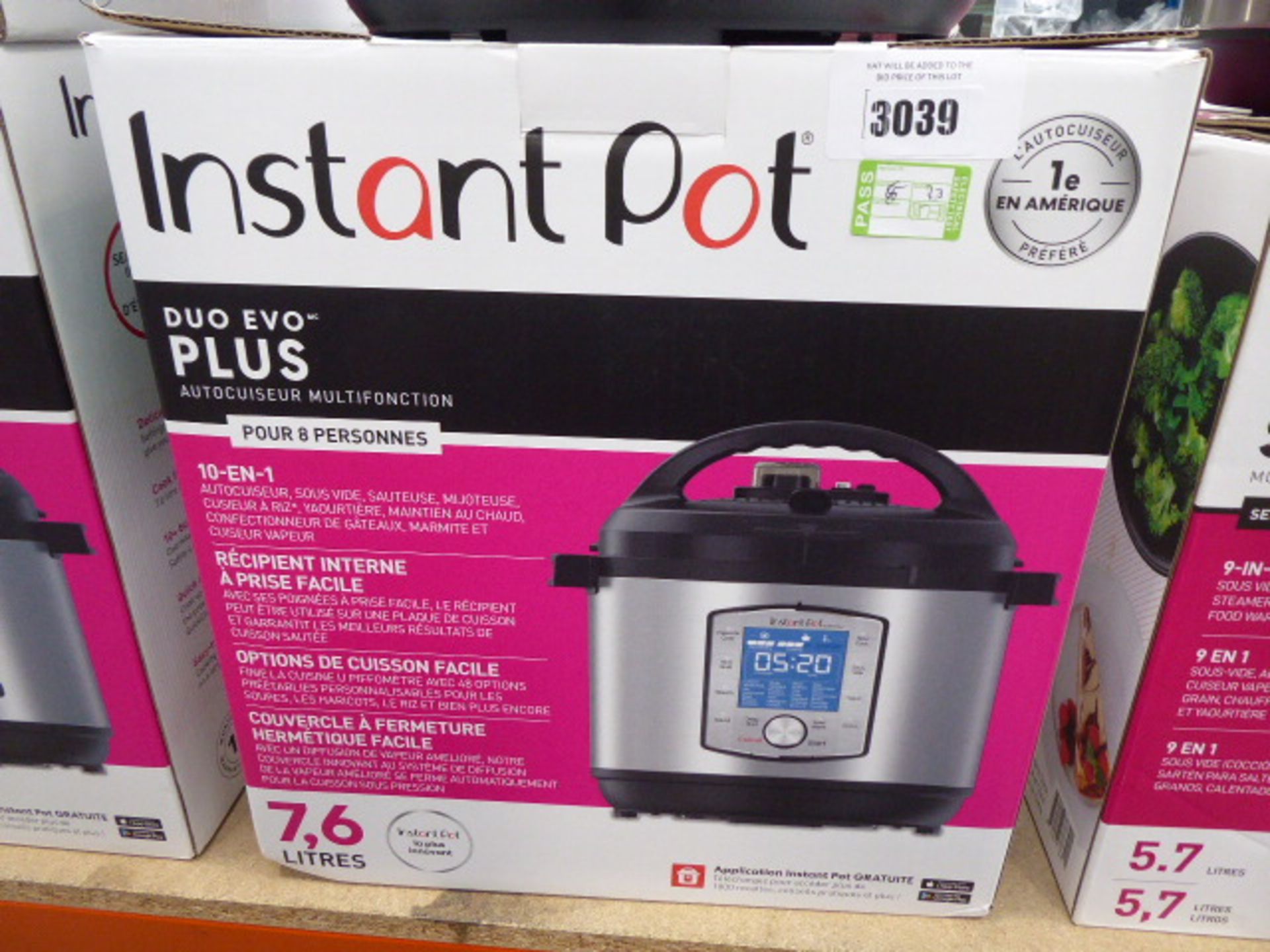 (TN23) Boxed Instant Pot Duo Evo Plus pressure cooker