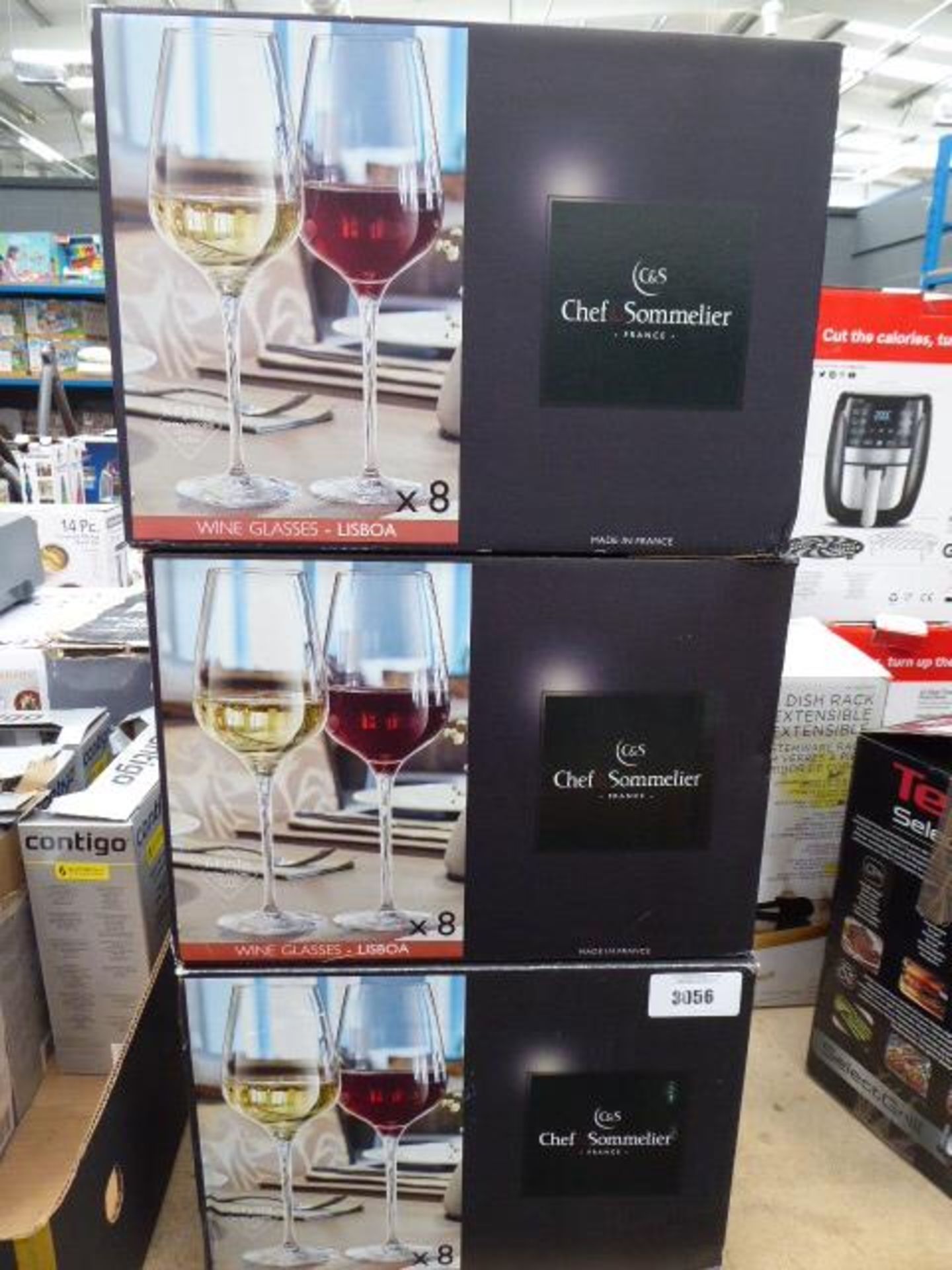 3 boxed Chef & Sommelier wine glass sets