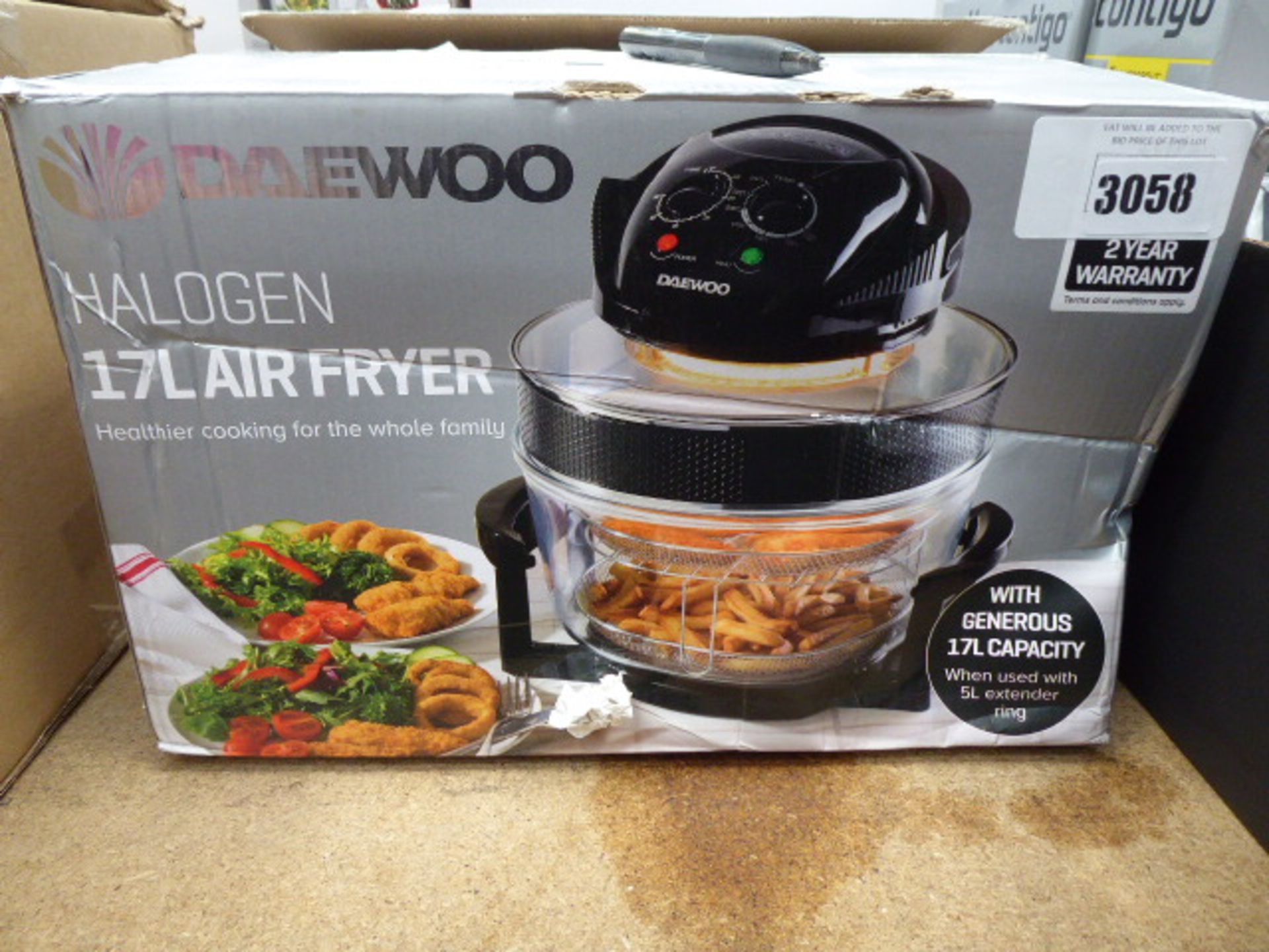 Halogen 17 litre air fryer with box