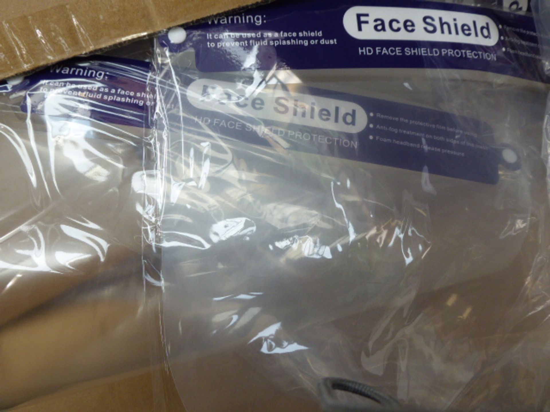 Box containing 200 clear face shields - Image 2 of 2