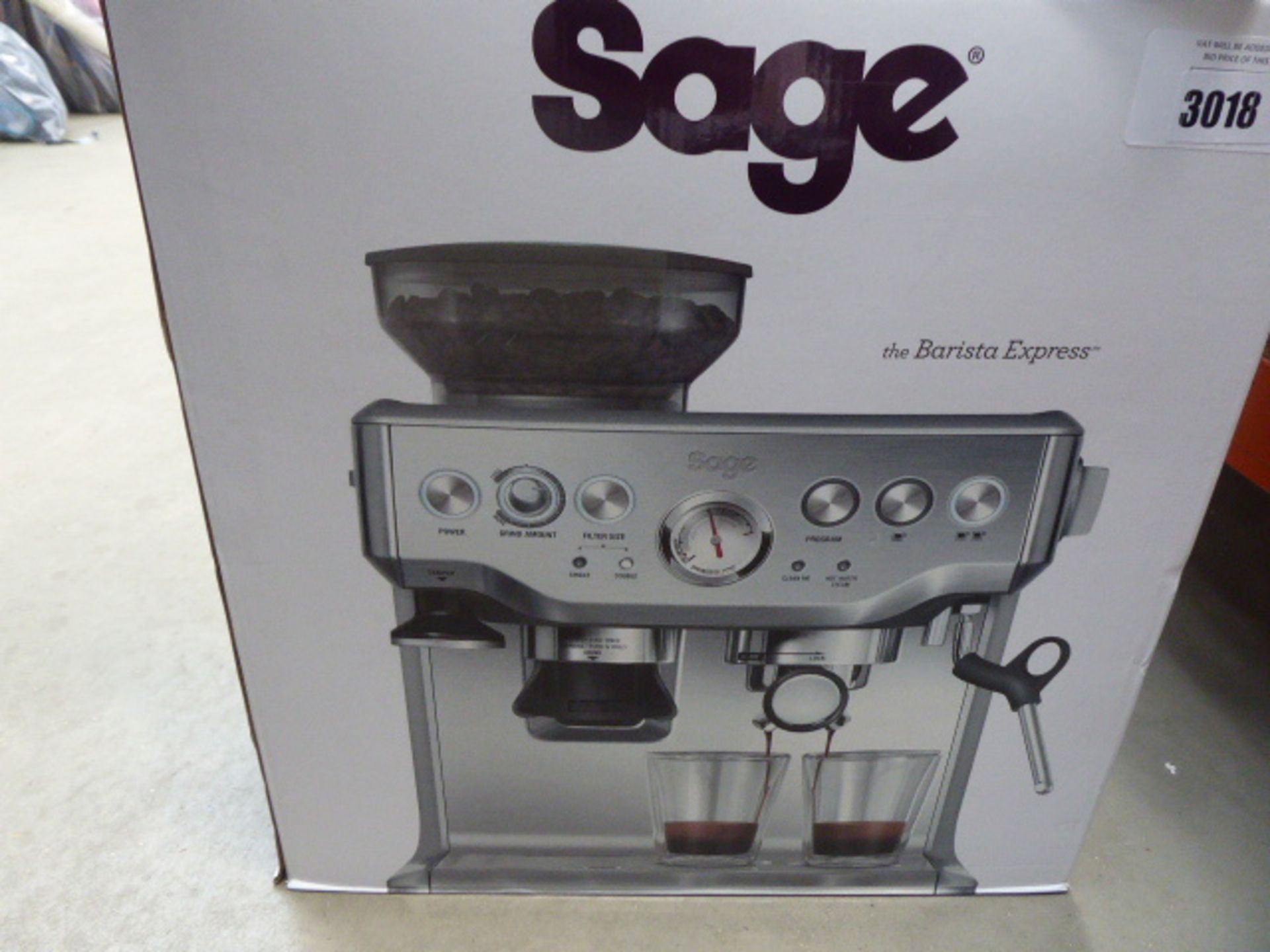 Sage Barista Express coffee machine with box