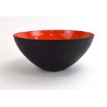 A Danish orange enamelled bowl by Krenit, d.