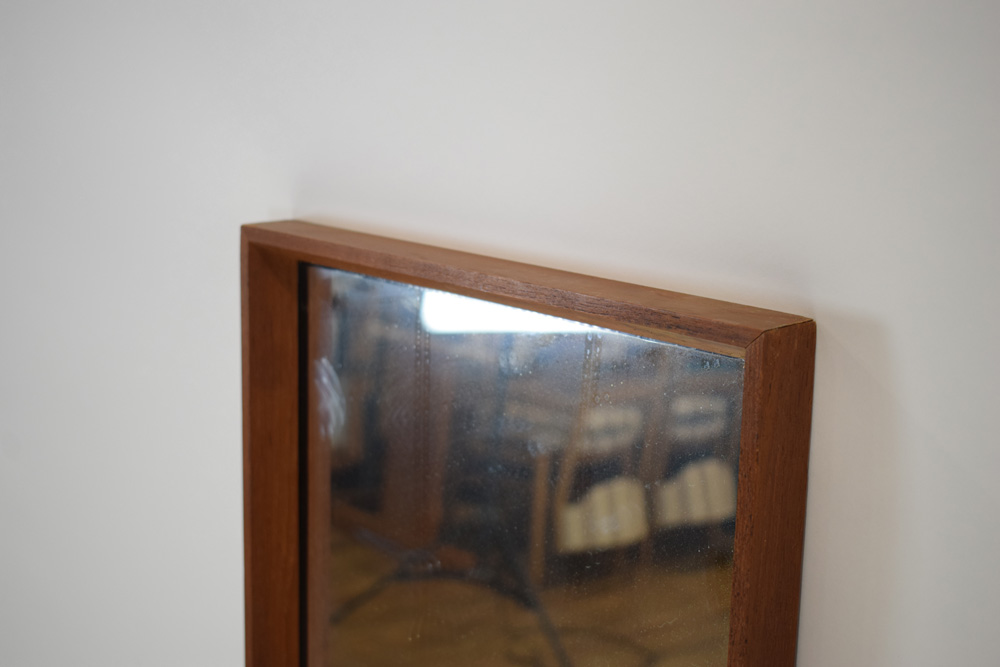 A 1960's teak framed rectangular wall mirror, - Image 3 of 4
