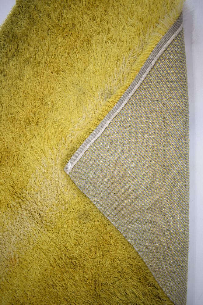 A 1960/70's Swedish rya rug, yellow-to-green, - Bild 3 aus 3