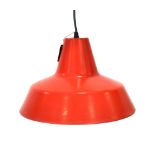 A Danish red pendant ceiling light by Laoni CONDITION REPORT: Working order unknown.
