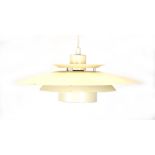 A Danish white enamelled three-tier 'Bless' ceiling light by Design Light A/S.