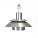 A miniature Nordlux aluminium pendant ceiling light CONDITION REPORT: Working order