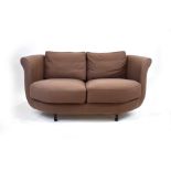 Massimo Iosa Ghini for Moroso, an Italian 'Big Mama' two-seater sofa in pale brown,