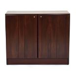 A 1980's Danish faux-rosewood office cabinet by Dyrlund, l.