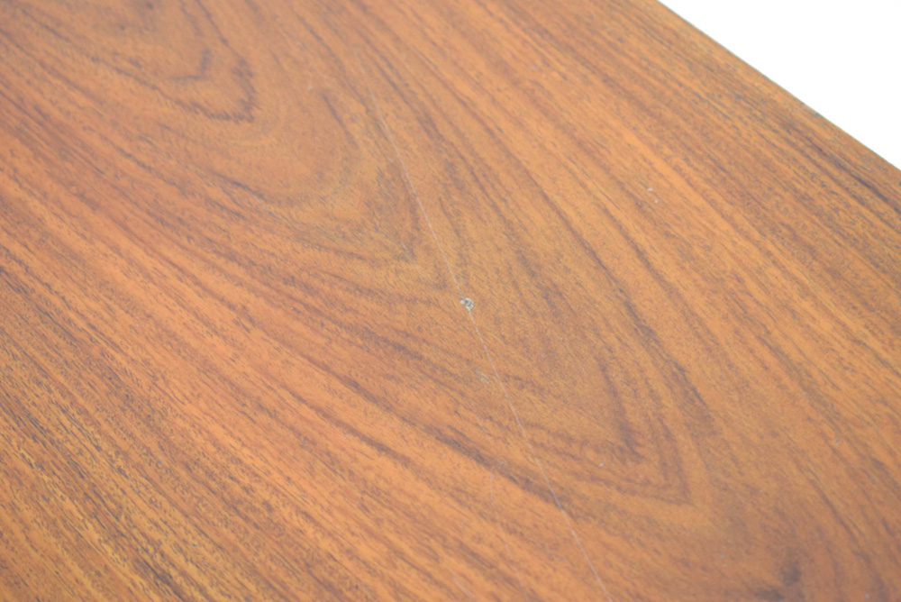 A 1970's rosewood coffee table with chromed supports, l. - Image 3 of 3