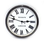 A contemporary Newgate of London wall clock, d.