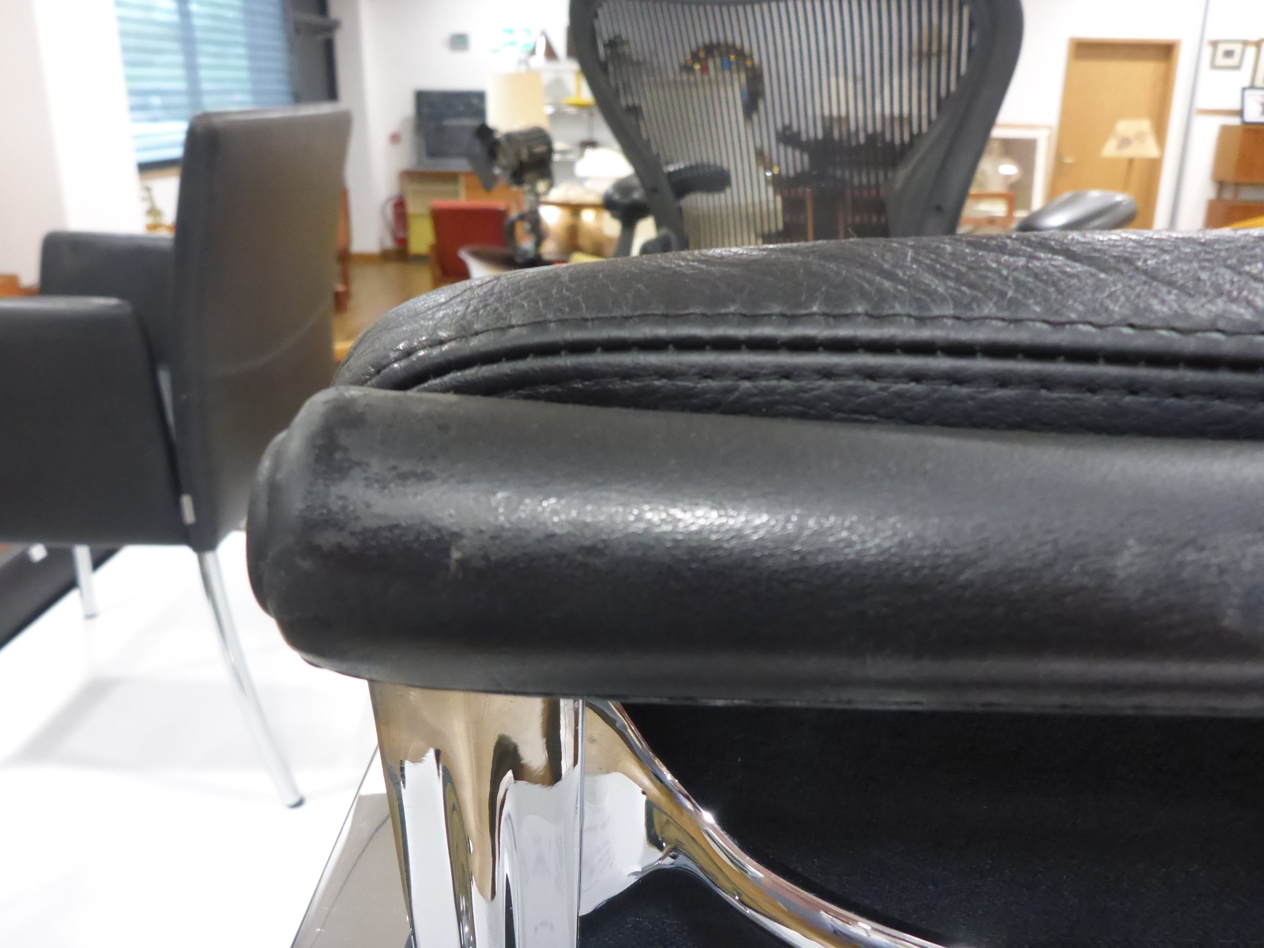 Charles and Ray Eames for Vitra, a 'Softpad'/'Soft Pad' desk chair with black leather seats, - Image 16 of 25