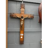 (3) Wooden and brass crucifix