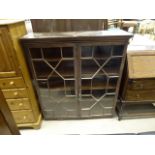 Late 19th/early 20th century astragal glazed 2 door bookcase In need of attention, lower stage