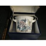 A box Royal Worcester floral pattern vase