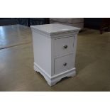5098 Pale grey finish 2 drawer bedside cabinet