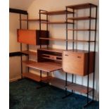 Avalon teak modular shelving system Image shows system when displayed in property. We believe all