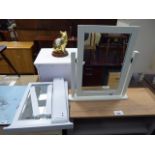 5101,5107 Cream finish dressing table mirror and pale grey finish dressing table mirror Second in