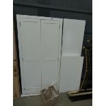 5083 - (51) White painted 2 door wardrobe, no fixings