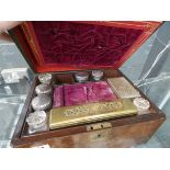 Victorian walnut vanity box