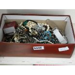 Box containing a quantity of costume jewellery
