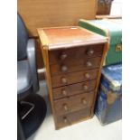 Late 19th/ Early 20th Century mahogany 6 drawer cabinet Very poor condition