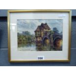 Framed and glazed print 'Old Bedford'