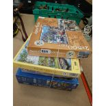 Stack of 5 jigsaw puzzles