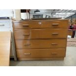 Military issue oak chest of 4 drawers Scratches to surface