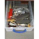 Box containing a large quantity of loose and boxed cutlery