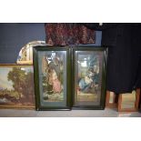 Pair of framed and glazed prints depicting mothers nursing their babies by Eva Hollyer Badly water