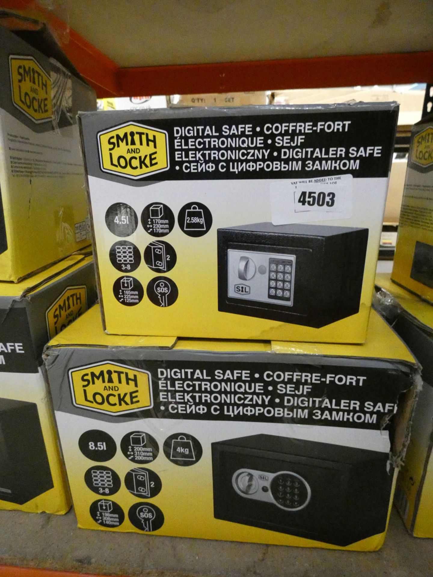 2 small digital safes