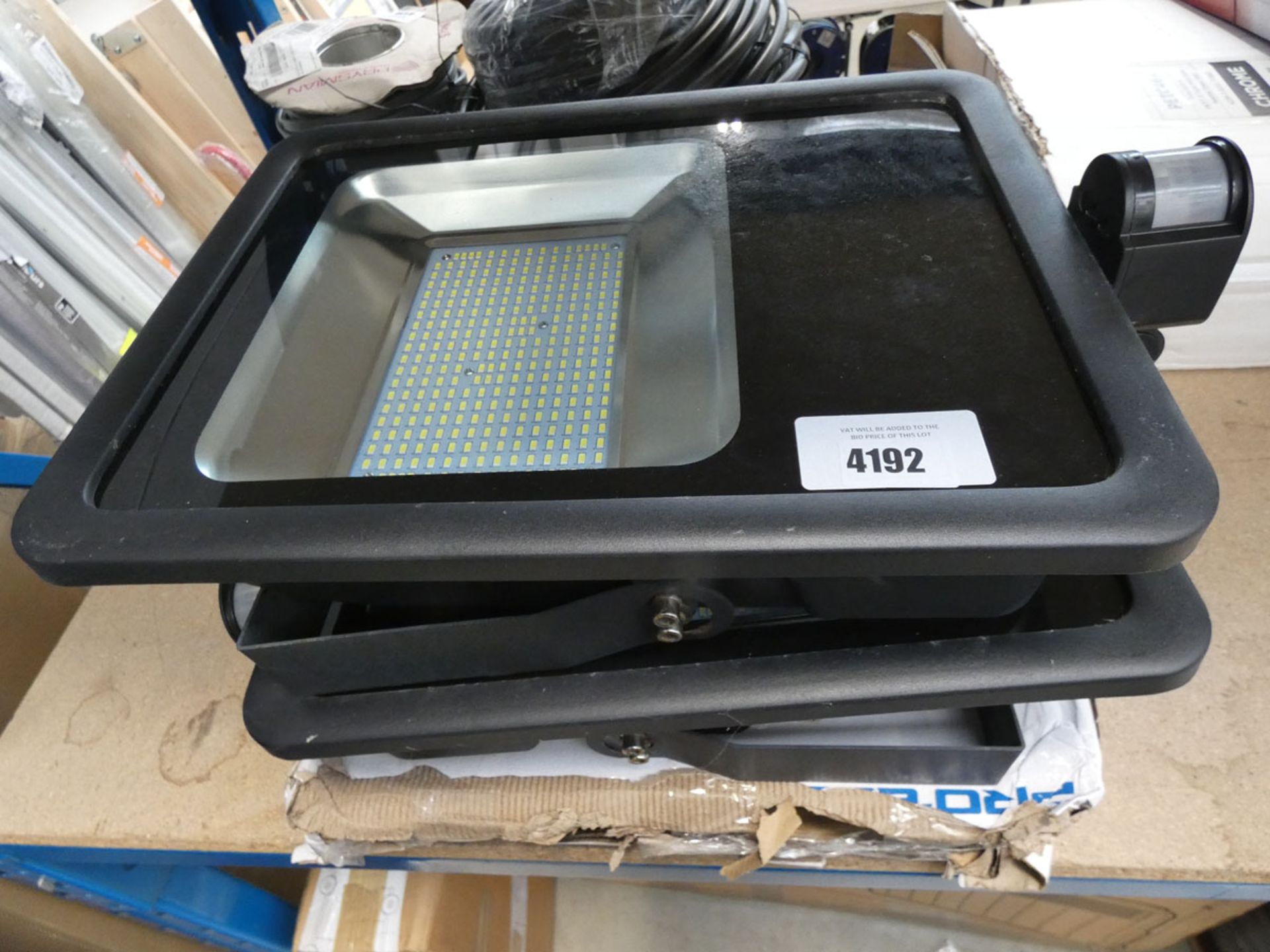 3 large LED floodlights