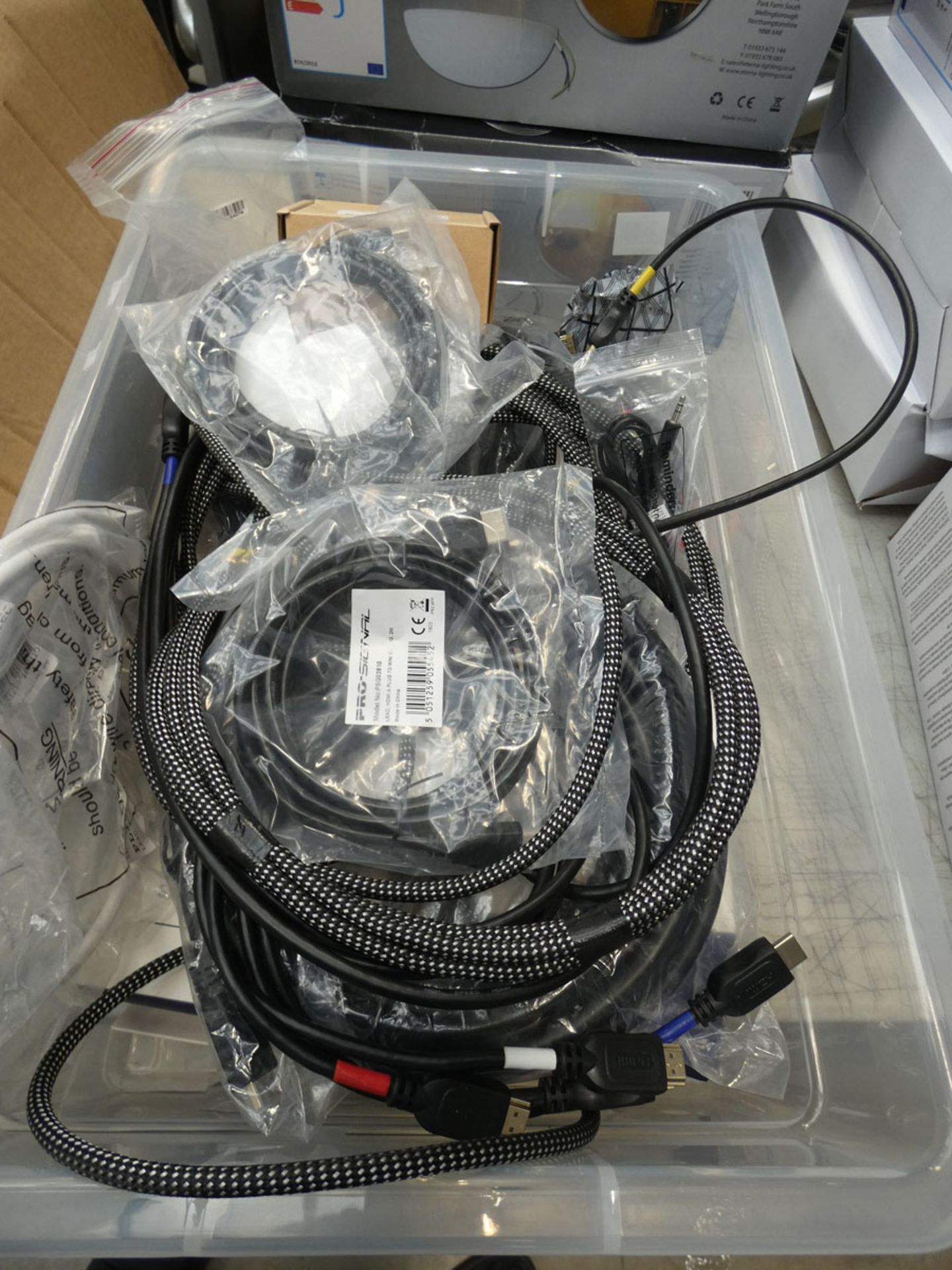 Box of HDMI cables