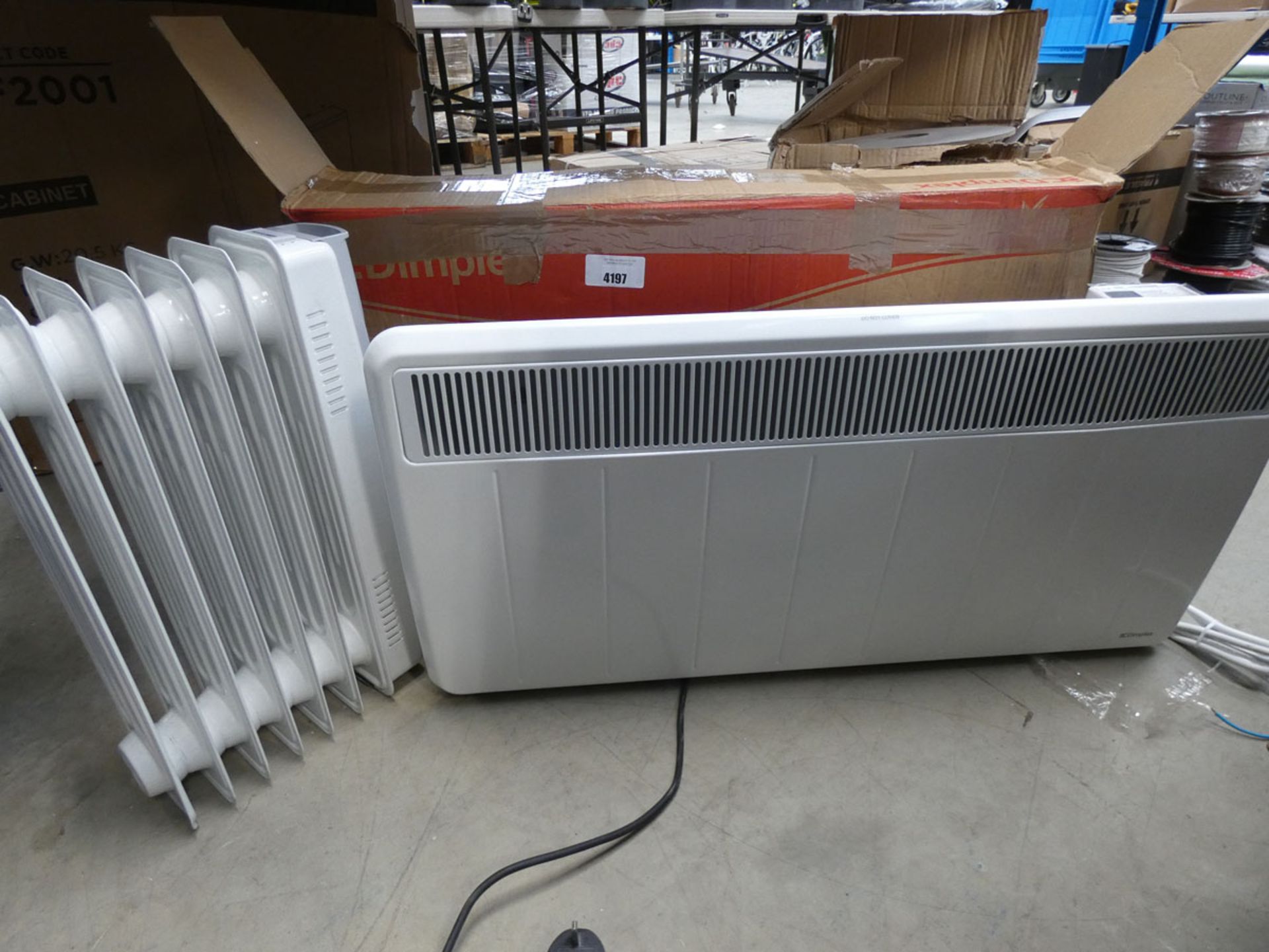 Dimplex panel heater and small oil filled radiator