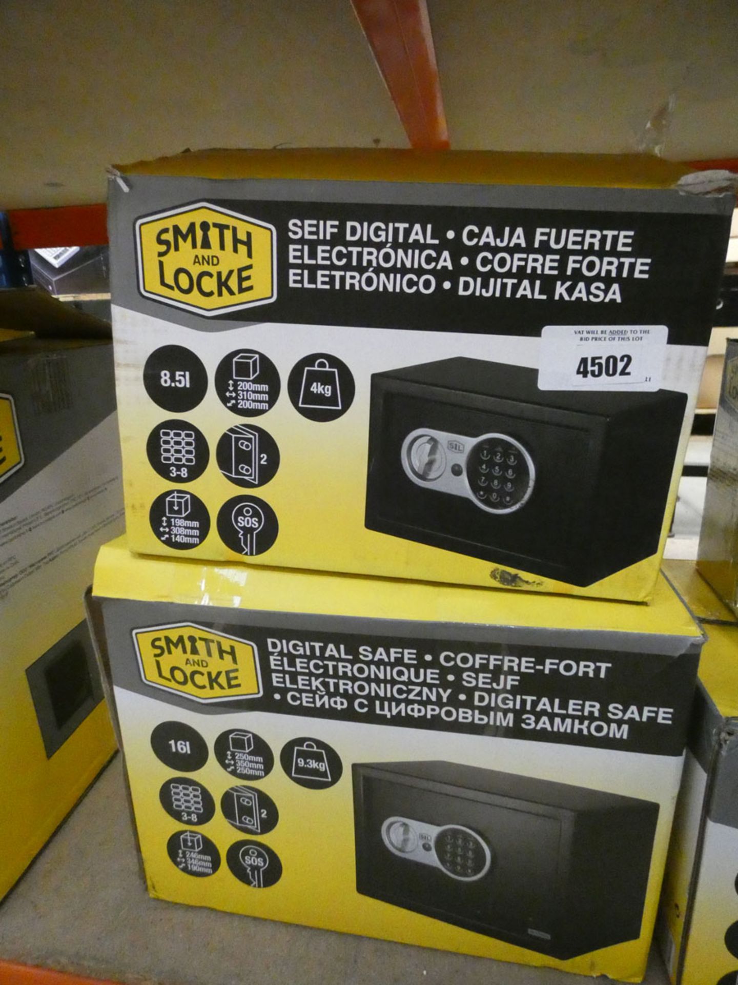 2 small digital safes